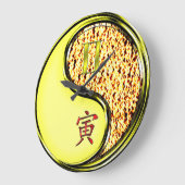 双子座と丙寅 ラージ壁時計 (傾斜)
