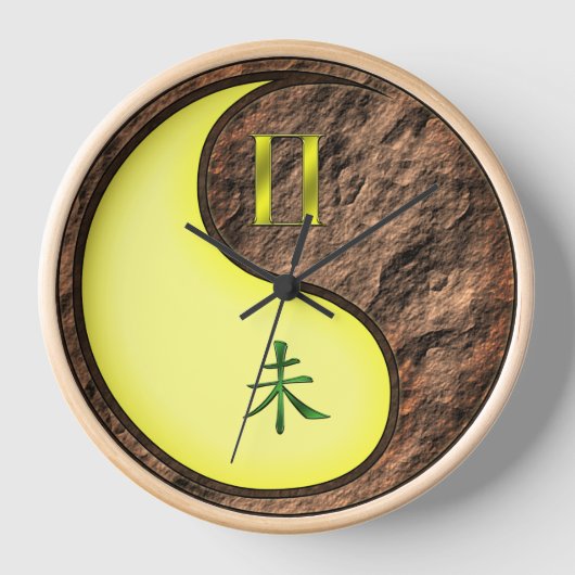 双子座と土の羊 壁時計 (正面)