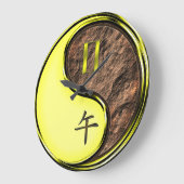 双子座と戊午 ラージ壁時計 (傾斜)