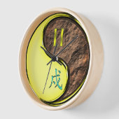 双子座と戌年 壁時計 (傾斜)