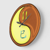双子座と木の蛇 ラージ壁時計 (傾斜)
