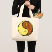 双子座と木申 ラージトートバッグ (正面(商品))