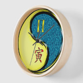 双子座と水の虎 壁時計 (傾斜)