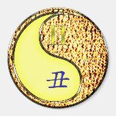 双子座と火の丑年 マグネット (正面)