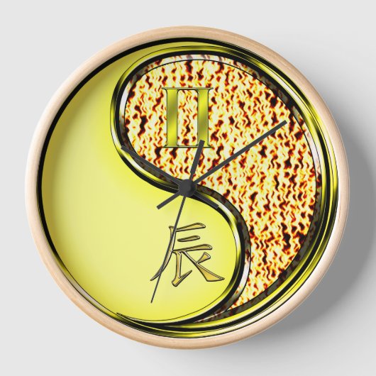 双子座と火竜 壁時計 (正面)