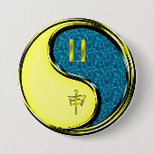 双子座と申年 缶バッジ (正面)