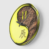 双子座と辰年 ラージ壁時計 (傾斜)