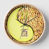 双子座と酉 壁時計 (正面)