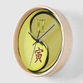 双子座と金属の虎 壁時計 (傾斜)