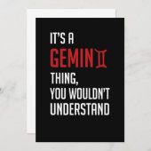 双子座のことだ、分からないだろう 招待状 (正面/裏面)