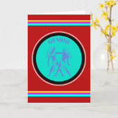 双子座のグリーティングカード カード (黄色い花)