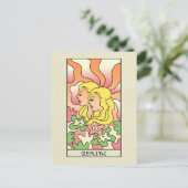 双子座の抽象的なアート ヴィンテージ ポストカード (スタンド正面)