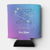 双子座の星占い水彩画ホロスコープ 缶クーラー (裏面)