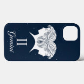 双子座の星座イラスト:芸術的な双子の表現 Case-Mate iPhoneケース (裏面 (横))