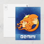 双子座の星座シンボル ポストカード (正面/裏面)