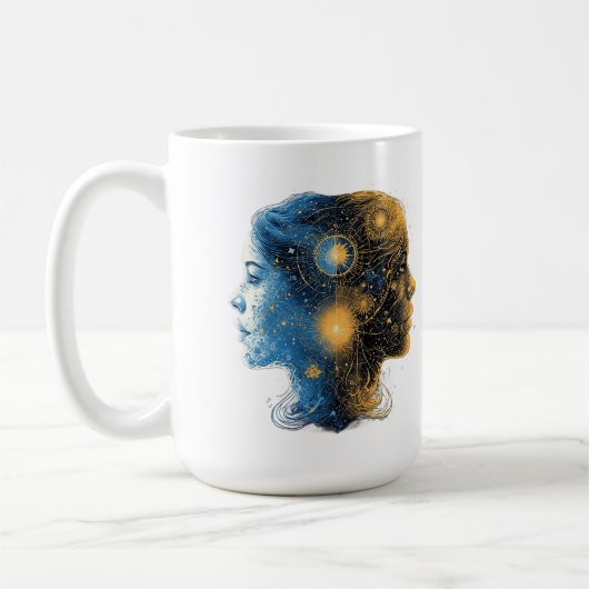 双子座の星座 コーヒーマグカップ (左)