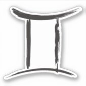 双子座の星座 春 5月 6月 占星術 シール (正面)
