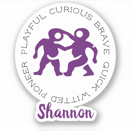 双子座の特徴 シール (正面)