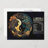 双子座の誕生日ポストカード ポストカード (正面/裏面)