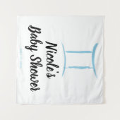 双子座ブルー占星術十二星座パーティーバックドロップ タペストリー (正面(横))