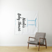 双子座ブルー占星術十二星座パーティーバックドロップ タペストリー (インサイチュ(横))