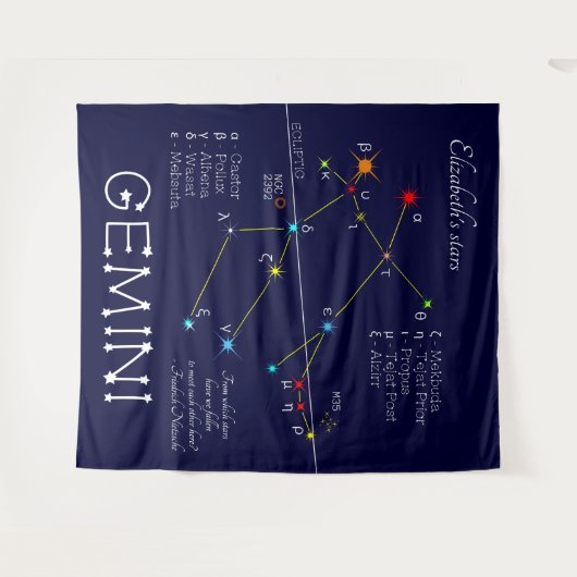 双子座 タペストリー (正面(横))