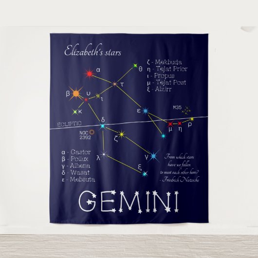双子座 タペストリー (正面)