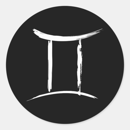 双子座 占星術 ラウンドシール (正面)