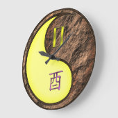双子座+土の酉年 ラージ壁時計 (傾斜)