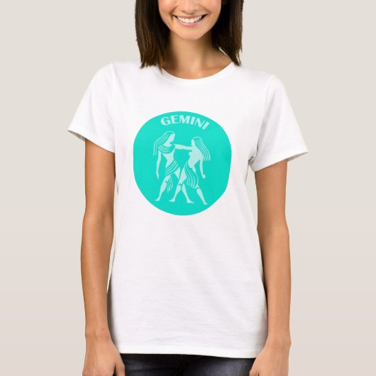 双子座、星座、占星術 Tシャツ (正面)