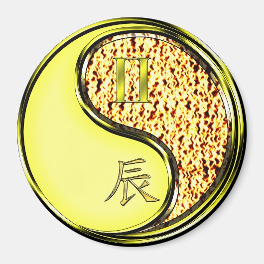 双子座 & 火の竜 マグネット (正面)