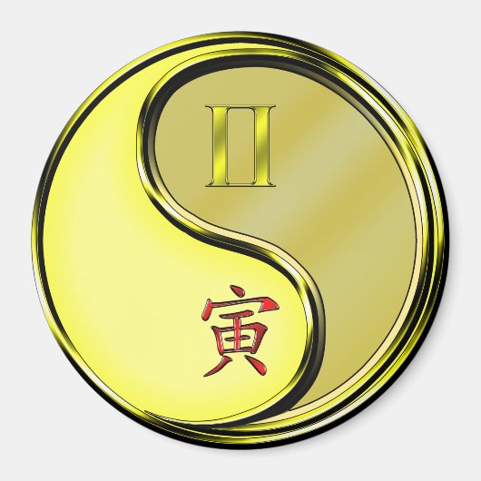 双子座 & 金虎年 マグネット (正面)