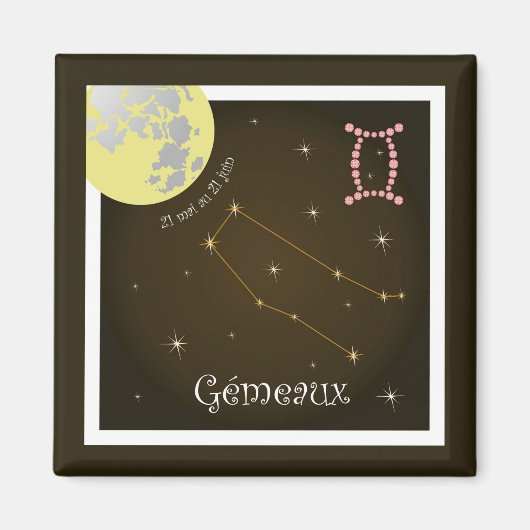 双子座 5月21日 - 6月21日 磁石 (正面)