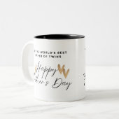 双子最高の父の日の世界父 ツートーンマグカップ (正面左)