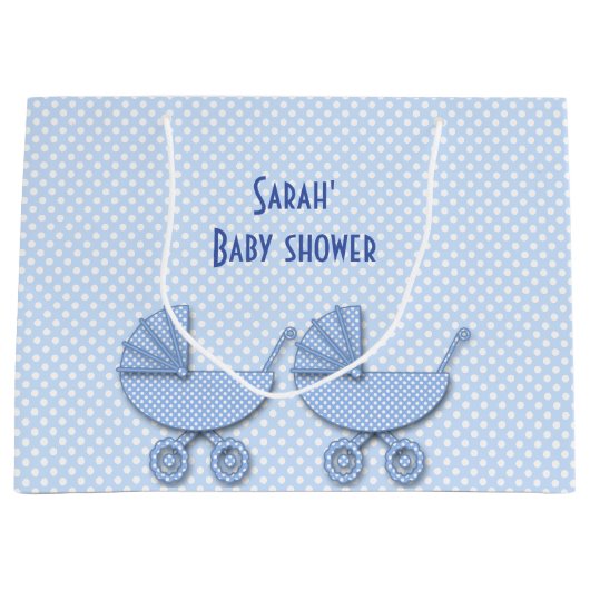 双子水玉模様 ラージペーパーバッグ (正面)