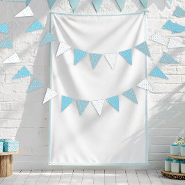 双子点々のあるの男の子のためのブルーバースデーパーティー バンティングフラッグ