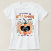 双子秋かぼちゃ妊娠告知ソノグラム Tシャツ (デザイン正面)