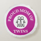 双子誇りを持ったの母 ラウンドクッション (裏面)