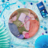 双子読の本のモノグラムパーティー ペーパープレート (パーティー)