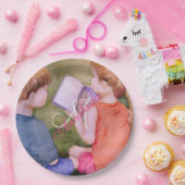 双子読の本のモノグラムパーティー ペーパープレート (パーティー)