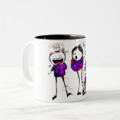 双子都市の込み合い- 2016年- ツートーンマグカップ (正面左)