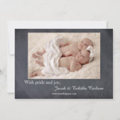 双子2賛美人-誕生の告知 案内状 (裏面)