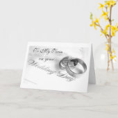 **双子**あなたの結婚式の日愛/笑い カード (黄色い花)