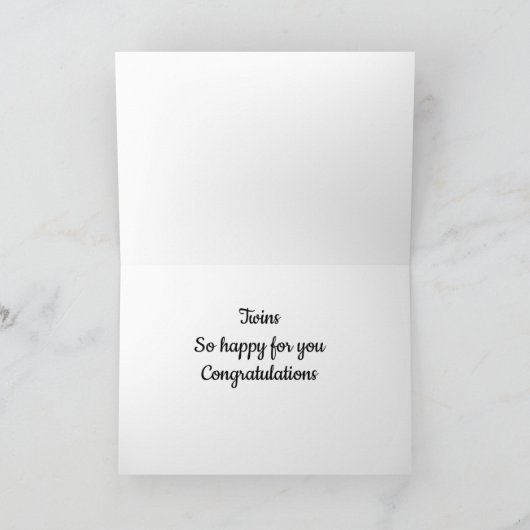 ***双子***おめでとう カード (内部)