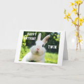 「双子」の誕生日 カード (黄色い花)