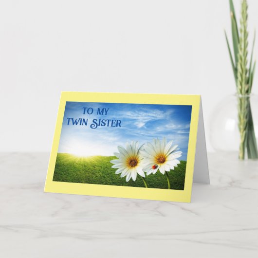 「双子」の誕生日 カード (正面)