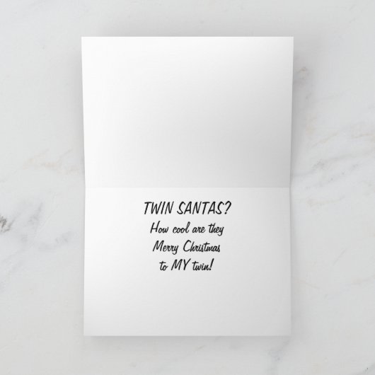 「双子」への聖降誕祭お目出とう シーズンカード (内部)