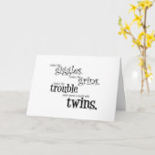 ***双子***ダブル愛/おもしろいよ！ カード (黄色い花)