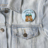 双子、ヒスパニックの赤ちゃんシャワーの叔母さん 缶バッジ (インサイチュ)