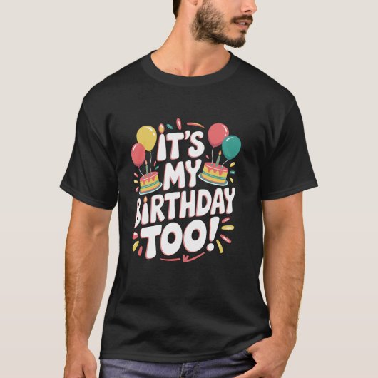 双子+三つ子+兄弟姉妹のお誕生日ギフトにぴったり Tシャツ (正面)